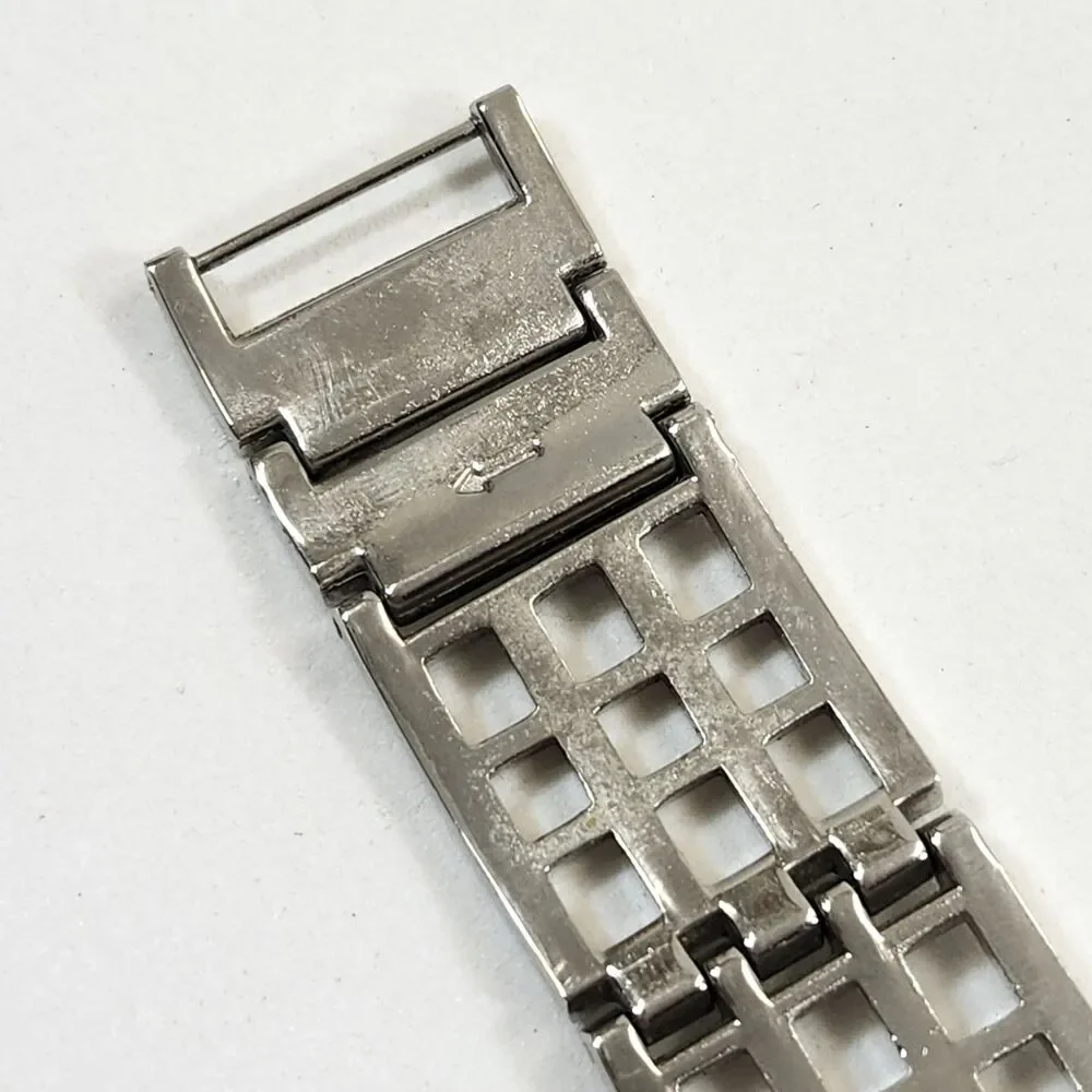Rumours Watch Women's 28820 Silver Tone Rectangle Quartz Geometric Bracelet VTG